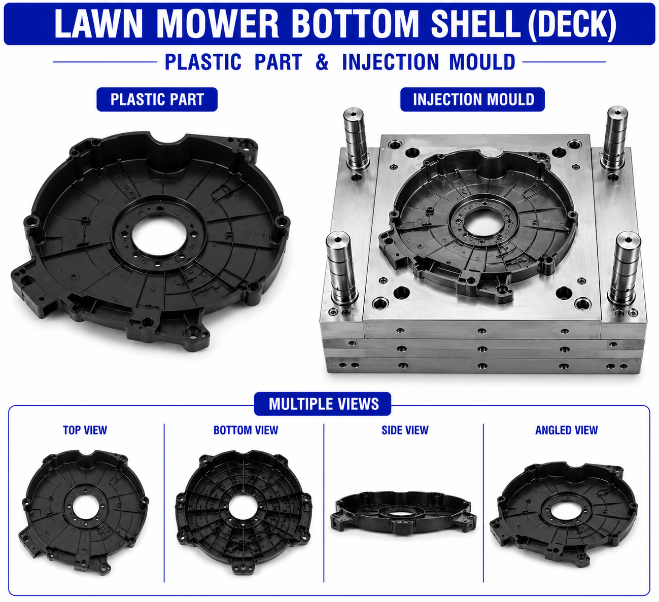 Lawn Mower Plastic Bottom Shell Mould and Moulding Services